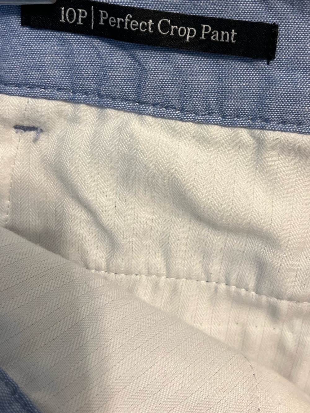 Talbots Perfect Crop Chambray Pants - 10P - Picture 4 of 6
